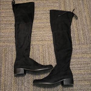 Black Suede Over the Knee Boots